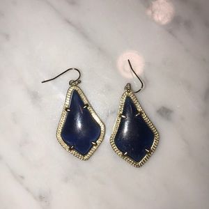 Navy Kendra Scott Dangle Earrings